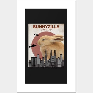 Bunnyzilla - Giant Bunny Rabbit Posters and Art